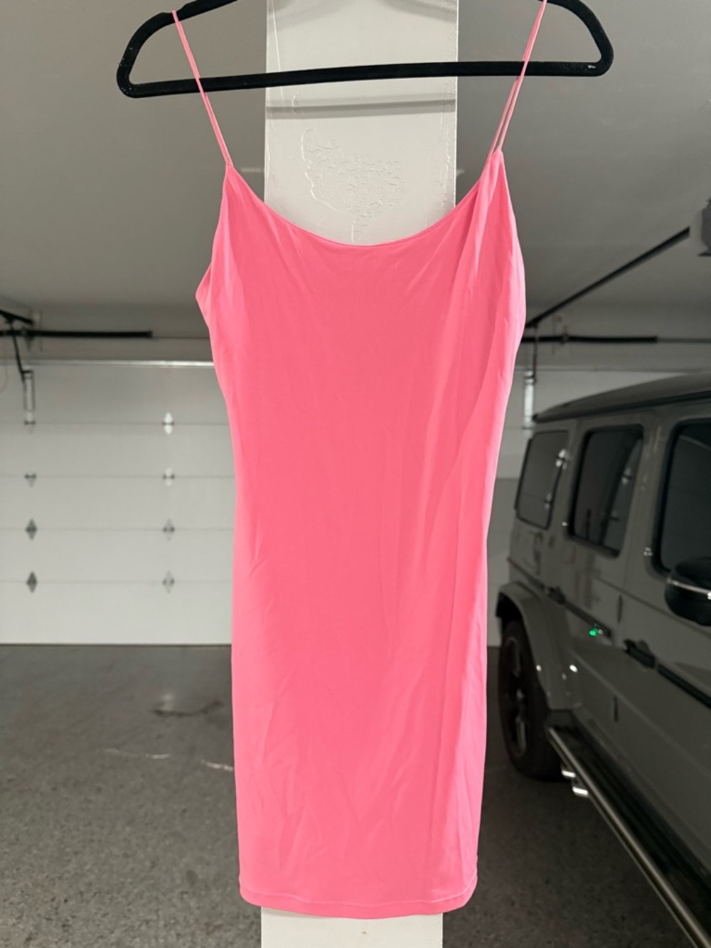 Alice + Olivia Bright Pink V-Neck Dress